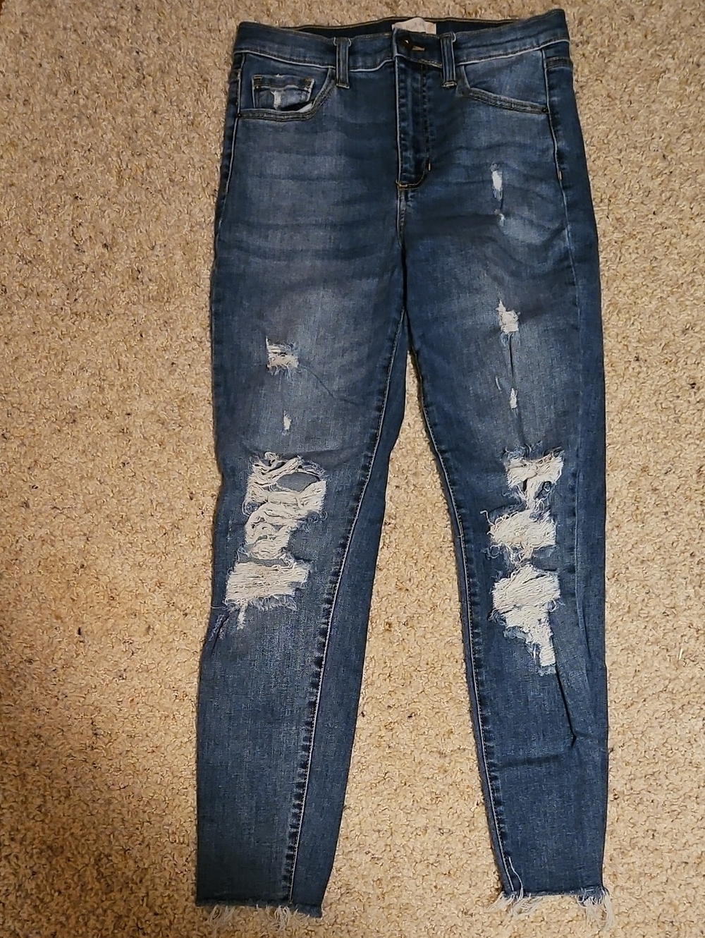 Altar'd State Dark Wash Ripped Skinny Jeans